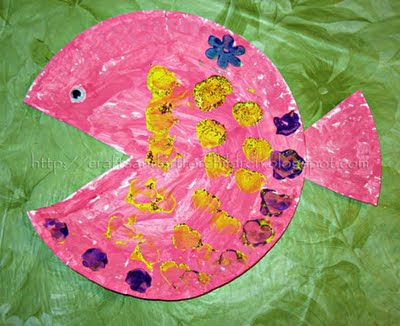 Crafts~N~Things for Children: Paper Plate Fish Kids Craft